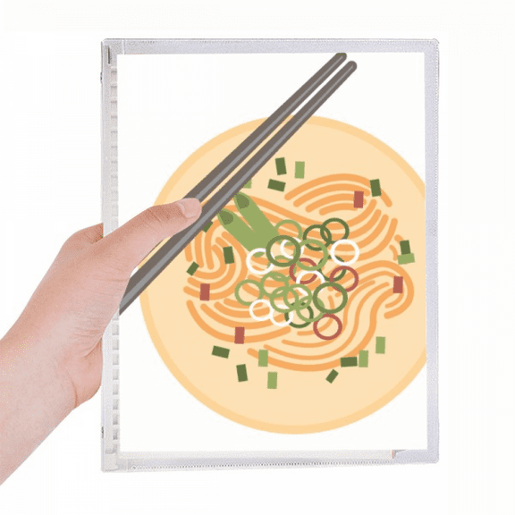 chinese dish noodle delicious food pattern notebook loose diary refillable journal statiry