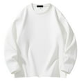 thumbnail image 1 of pstuiky camisa de manga larga para hombre, Camisas de manga larga con cuello redondo, cálidas e informales, de color liso, para hombre top de hombre xl, 1 of 8