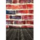 thumbnail image 2 of Fondo de fotografía ABPHQTO 150x220cm Pared de piedra roja Suelo de madera Rayas negras, 2 of 2