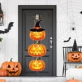thumbnail image 2 of Clearance Sale | Pumpkin Shaped Door Hanging Decoration, Halloween Party Scene Decor with Hook and Ribbon, 2 of 3