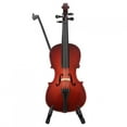 thumbnail image 4 of Fdit Modèle Musical, Violoncelle Miniature, 5.5in Réplique de Violoncelle Miniature en Bois avec des Ornements de Cadeaux Musicaux Modèle d'Instrument de Cas, 4 of 9