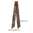 thumbnail image 3 of INSPIRE CHIC Skinny Scarf Womens Thin Long Neckscarf Fashion Leopard Print Hairband Waistband Bag Handle Accessory Coffee 88x5cm/35x2", 3 of 6