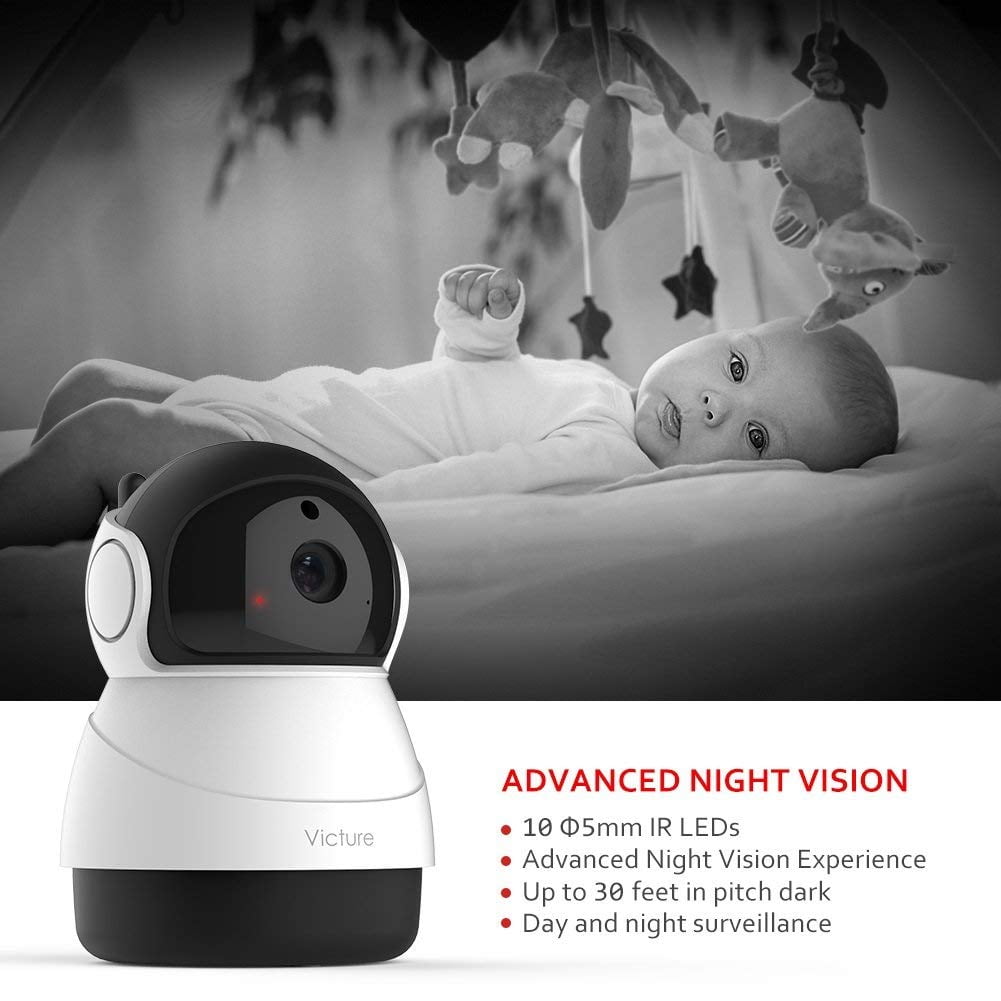 Victure 1080P FHD WiFi IP Camera Wireless Indoor Camera with Night Vision Motion 