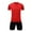 Red, variant on HOMADLES Teen Boys Sets 2 Piece Breathablle Tee and Elastic Waist Short Outfits Light Blue M