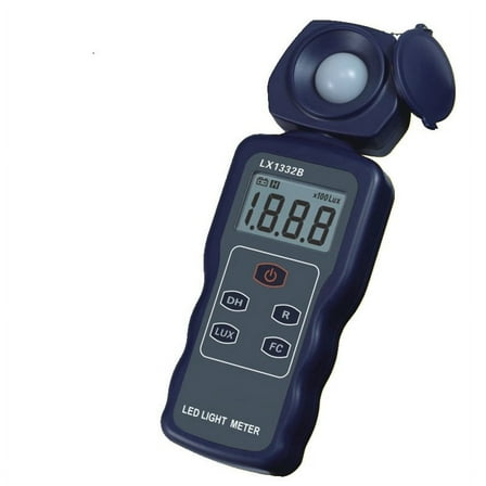 Illuminance Meter, Solar Irradiance Meter Measurement Performance Light Meter Digital Illuminator Handheld Ambient Temperature Measuring Instrument,