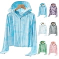 thumbnail image 6 of Sun Protection Women Ice Silk Jacket Hooded Coat Summer Breathable Solid Color, 6 of 10