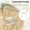 thumbnail image 4 of JUFU Clear Dining Chairs Set of 4, Clear Acrylic Dining Chairs with Silver Metal Legs, Modern Kitchen Seating, 4 of 13