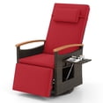 thumbnail image 2 of Costway Outdoor 360° Swivel Rattan Recliner Chair Patio Wicker Chaise Lounge Chair Red, 2 of 9