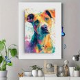 thumbnail image 4 of Toile Murale Portrait de Chien Vibrant 15,75 X 11,81 Pouces, 4 of 8