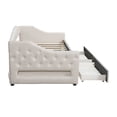 thumbnail image 4 of Luckynote Twin XL Upholstered Daybed, with Drawers and LED Lights, Beige, 4 of 11