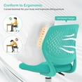 thumbnail image 2 of Costway Kids Desk Chair Ergonomic Swivel Children Mesh Study Height Adjustable Turquoise, 2 of 7