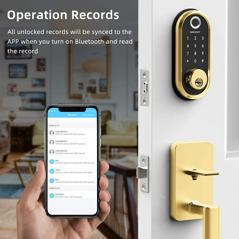 Smart Lock Fingerprint Alexa, Google Assistant Door Lock