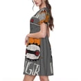 thumbnail image 2 of Easygdp I Like Big Digger para Vestido Transpirable de Mujer, Vestido Suelto de Manga Corta con Pliegues y Bolsillos para el Verano, 2 of 6