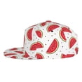 thumbnail image 3 of Fotbe Watermelon Flat Bill Visor Cap Classic Snapback Hat Polyester Foam Trucker Hat Trucker Cap Adjustable Baseball Cap, 3 of 9