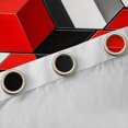 thumbnail image 2 of jejeloiu 3D Geometric Plaid Curtains Pack of 2 (42x84 Each),Abstract Checkered Curtains Blackout,Red Gray Black Bedroom Curtains For Girls Boys,Super Cozy Room Decor, 2 of 6