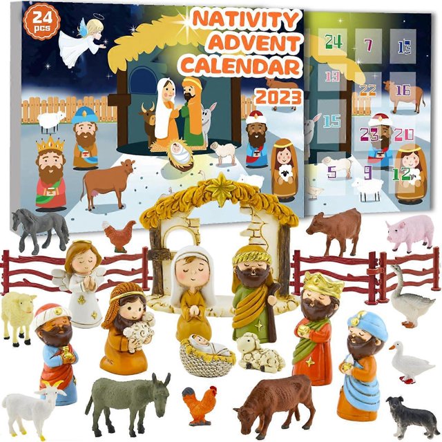Calendario de Adviento de la Natividad 2024 Juego de Natividad para Niños Calendario de Adviento de Navidad para Niños Niños Niñas Adolescentes Niños Pequeños Niños Cristianos
