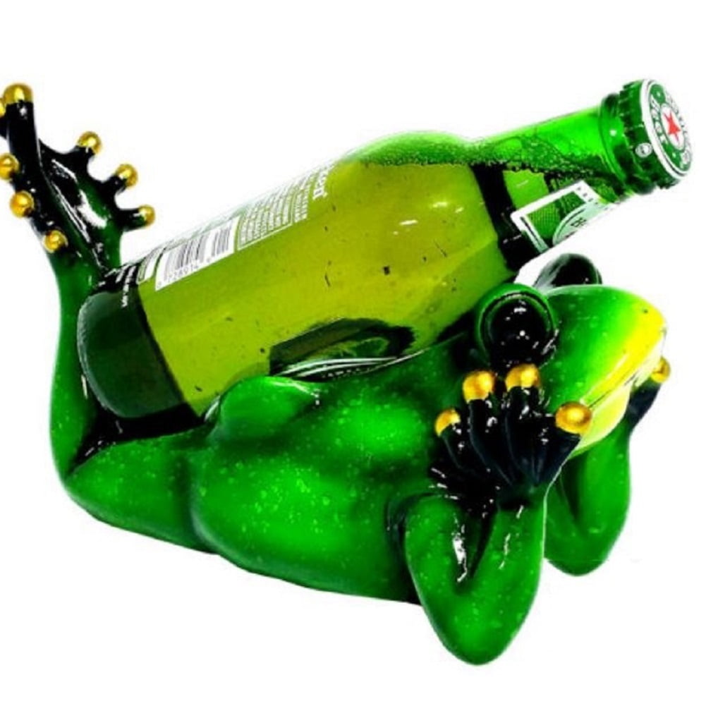 Relax Frog Wine Beer Bottle Holder Decoration New