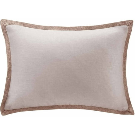 UPC 675716513085 product image for Home Essence Linen with Jute Trim Oblong Pillow | upcitemdb.com