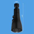 thumbnail image 5 of Ventilador, 3 modos para cocina, baño, filtro de burbujas con 2 adaptadores (M22 y F24), giratorio de 360 ​​grados, plateado, 5 of 5