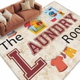 thumbnail image 3 of 6x9 Area Rugs, Laundry Room Non-Skid Rubber Backing Large Rectangle Rugs - Living Room Bedroom Home Office, Rustic Farmhouse Washing Machine Clothes Indoor Floor Mat Carpets Washable Rug, 3 of 9