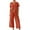 Orange, variant on JINMGG Two Piece Outfits Women, 2026 Fashion Fall Women's Summer Suit Fashion Short Sleeve Solid Color Trousers Casual Two-Piece Suit Beige L