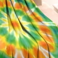 thumbnail image 3 of Colorful Rainbow Tie Dye Spiral Pattern Blanket,Comfortable Soft Flannel Throw Blanket,All Season,Warm Lightweight Blankets for Sofa Bed Couch Living Room Chair,30"x40", 3 of 4