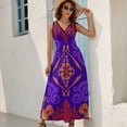thumbnail image 5 of Aladdin's Magic Lamp Dress Fashion Boho Beach Long Dresses Female Party Printed Maxi Dress, 5 of 9