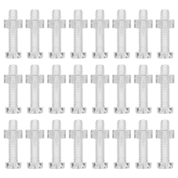 CIMAXIC 1 Set Clear Fasteners Plastic Screws and Nuts Kit Round Head Screws for Model Builders and Outdoor Use