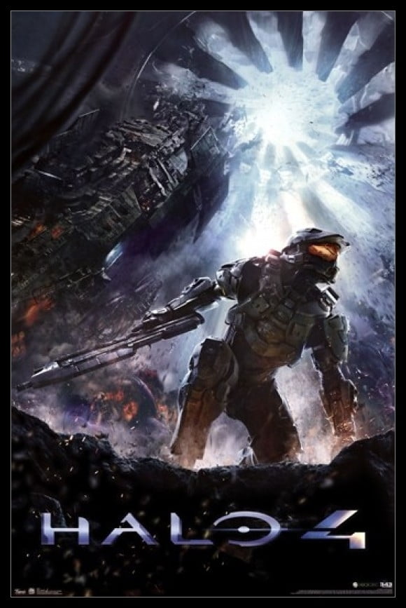 Halo 4 Laminated &amp; Framed Poster (24 x 36) - Walmart.com - Walmart.com