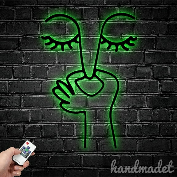 Handmadetneonsign Custom Funny Toilet Metal Sign Wall Art LED Light - Bathroom Sign Home Decor