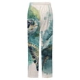 thumbnail image 6 of Watercolor Sea Turtle Colorful Winter Female Pants Flannel High Waist Women Pants Lady Warm Straight Leg Plush Trousers, 6 of 7