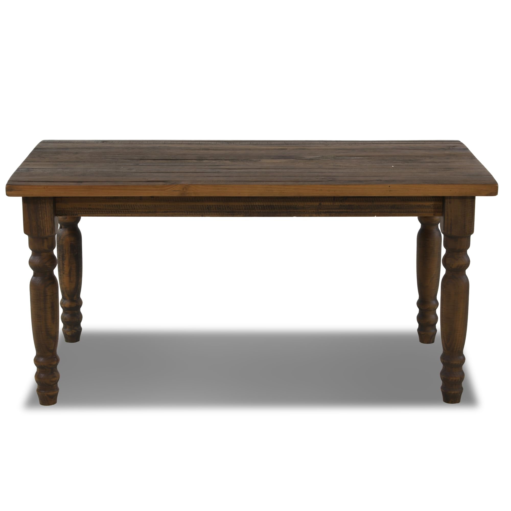 Grain Wood Furniture Valerie Original Solid Wood 63" Dining Table, Rustic Walnut