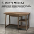 thumbnail image 5 of Sunjoy 46’’ Industrial Design Home Office Computer Desk Sturdy Simple Rustic Workstation Writing Study Table with Storage Shelves, Bookshelf, 5 of 9