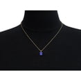 thumbnail image 2 of SuperJeweler 1 Carat Oval Shape Tanzanite Necklace In 14K Yellow Gold Over Sterling Silver, 18 Inches For Women, 2 of 5