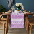 thumbnail image 2 of Purple Pink Boho Table Runner - 70 Inch Long, Kitchen Dining Table Runner Dresser Scarves, Vintage Ethnic Tribe Abstract Art Farmhouse Decor for Coffee Tables Wedding Party Banquet, 2 of 8