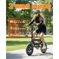 thumbnail image 5 of QNUT Folding Ebike for Adults & Teens - 14" Folding Ebike, 750W Peak Power, 20MPH, 48V 35/53Mile Range, 4-Speed & Upgraded Wide Comfort Seat, UL 2849 Certified, for City Cycling & Commuter Riding​, 5 of 9