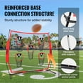 thumbnail image 4 of VEVOR 8 x 8 ft Football Trainer Throwing Net, Training Throwing Target Practice Net with 5 Target Pockets, Knotless Net Includes Bow Frame and Portable Carry Case, Improve QB Throwing Accuracy, Red, 4 of 9