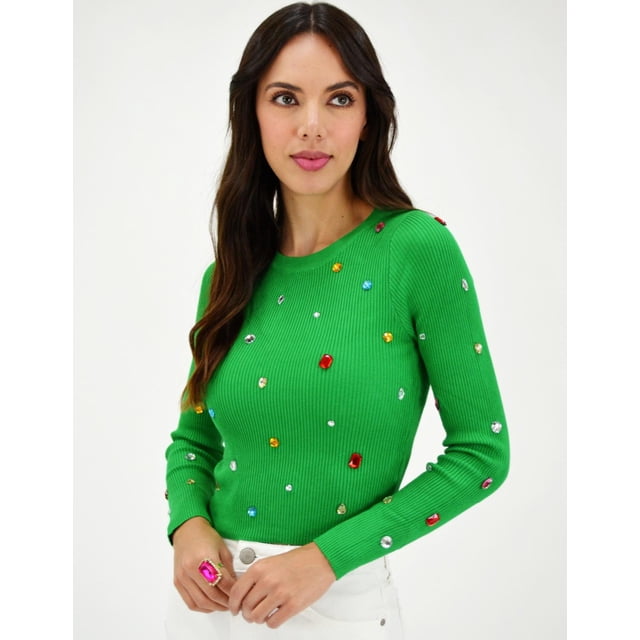 Blusa manga larga con pedrería Roman Fashion /Juvenil, 933 (Verde) verde CH Roman Fashion BL-M-933-VERDE