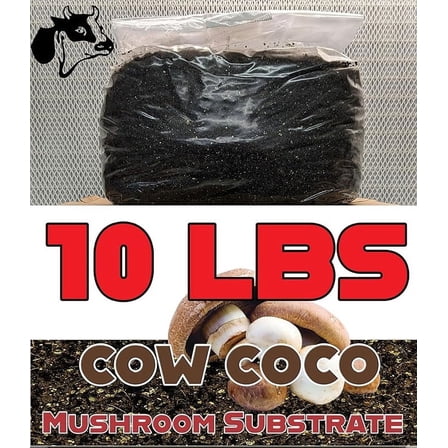 10 LBS Coco Mushroom Substrate with Added Cow Manure