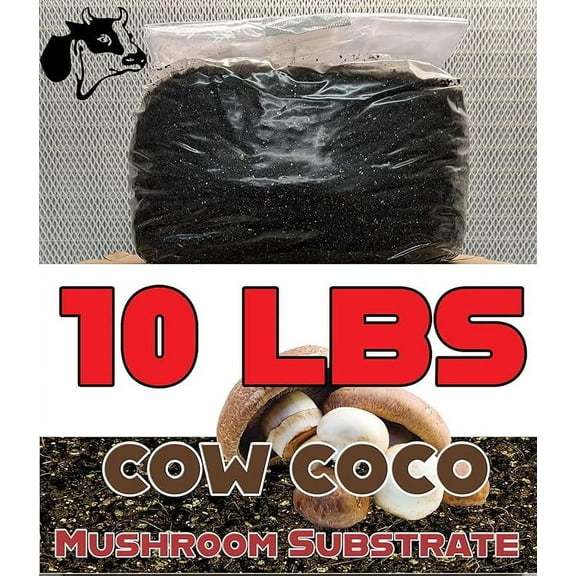 10 LBS Coco Mushroom Substrate with Added Cow Manure