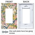 thumbnail image 3 of Yayeee Rocker Switch Wall Plate 1-Gang 4.6"x2.9" Home Decorative Outlet Cover, Pink Floral Wave, 3 of 6