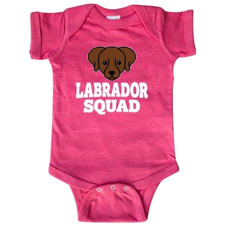 

Inktastic Dog Chocolate Labrador Squad Gift Baby Boy or Baby Girl Bodysuit