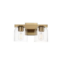 Scoop 2 - Light Natural Aged Brass Modern Incandescent Glass And Steel Wall Sconce