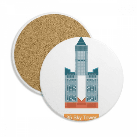 

Taiwan Hotel 85 Sky Tower Coaster Cup Mug Tabletop Protection Absorbent Stone