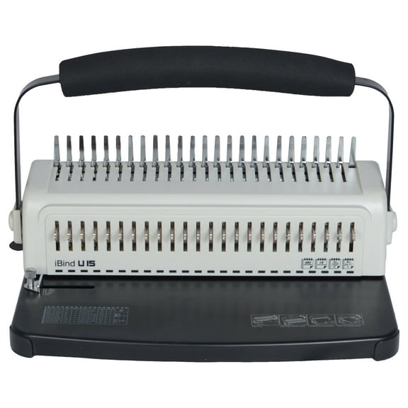 Sircle U15 Plastic Comb 15 Sheets Punched Manual Binding Machine with Black, 1 Count, 1 Pack