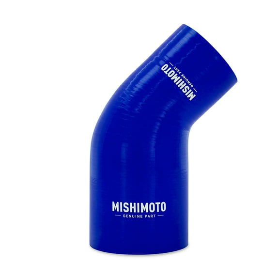 Mishimoto MMCP-R45-2535BL 45-Degree Silicone Transition Coupler, 2.50" to 3.50", Blue