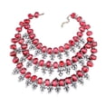 thumbnail image 1 of Collar geométrico Qarigey de aleación para mujer con diamantes de imitación Rojo AP014485-06, 1 of 6
