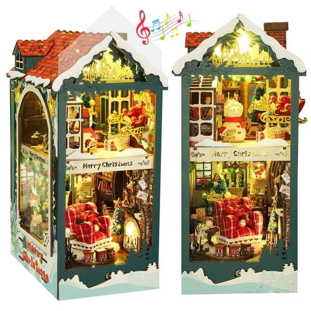 Kit de libros de Navidad fifijoy con luz LED de 19 x 13 x 27 cm