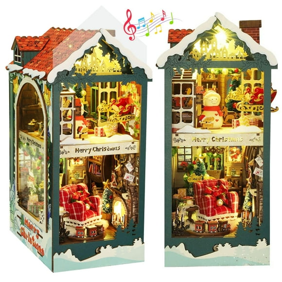 Kit de libros de Navidad fifijoy con luz LED de 19 x 13 x 27 cm