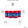 thumbnail image 4 of Hosley Red Pillar Candles, 4" High Set of 4, Hand-Poured, Long Clean Burning, 4 of 9
